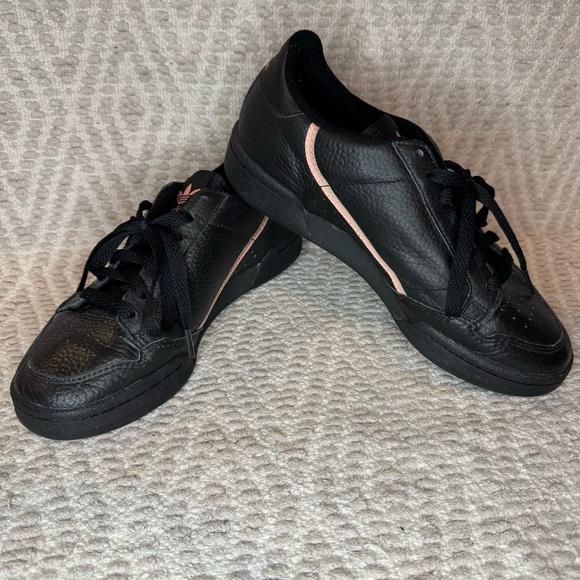 ADIDAS ORIGINALS CONTINENTAL 80 LEATHER CASUAL WOMEN'S SHOES BLACK - Picture 7 of 9